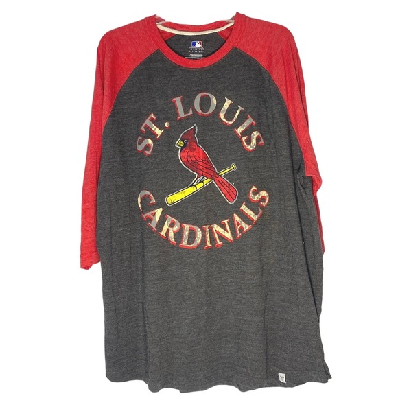 MLB Other - MLB St Louis Cardinals Heathered Raglan Graphic Tee Shirt men sz XXL